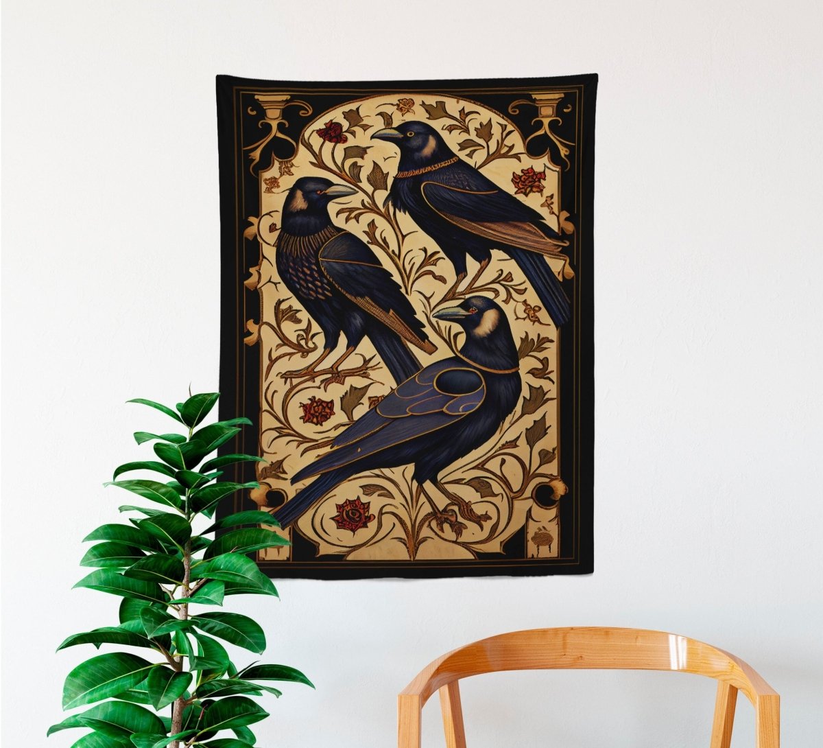 Crows 26 x 36" Tapestry