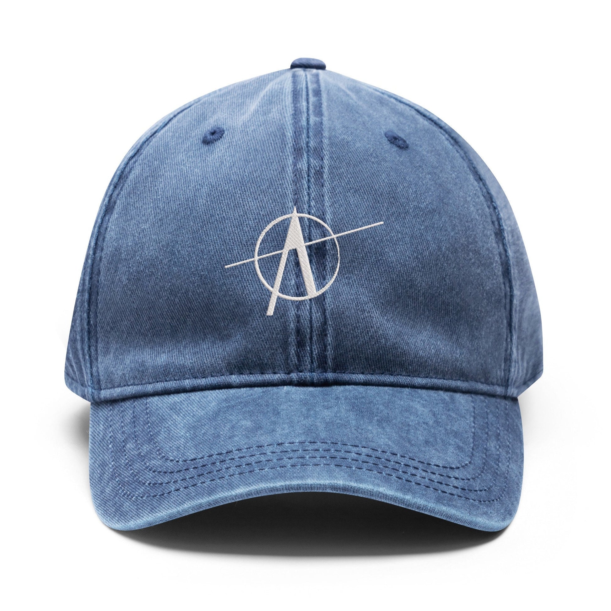 Anarchy Hat - Embroidered Denim Baseball Cap