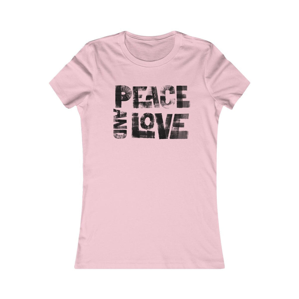 Graffiti Shirt - Pink tshirt - Peace And Love Shirt - Women's Favorite Tee