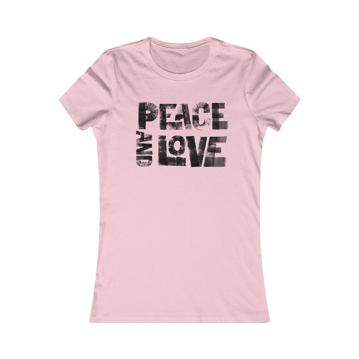 Graffiti Shirt - Pink tshirt - Peace And Love Shirt - Women's Favorite Tee
