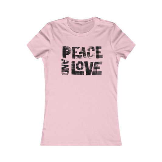 Graffiti Shirt - Pink tshirt - Peace And Love Shirt - Women's Favorite Tee