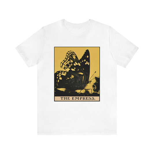 The Empress Card Shirt - Yellow Butterfly - Empress Tarot Shirt - Unisex Jersey Short Sleeve Tee
