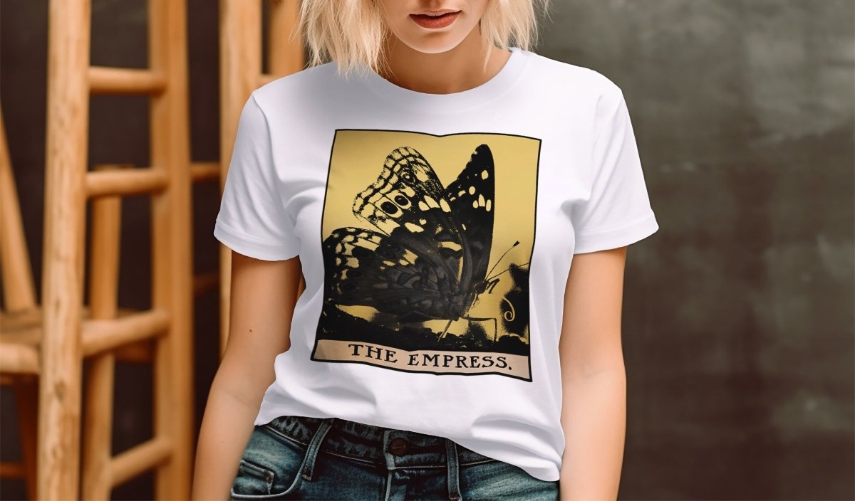 The Empress Card Shirt - Yellow Butterfly - Empress Tarot Shirt - Unisex Jersey Short Sleeve Tee