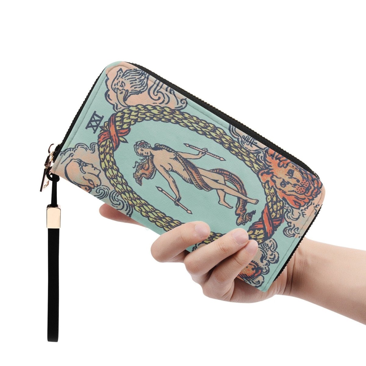 The World Card Wallet - Tarot Wallet - Blue Casual Clutch Wallet