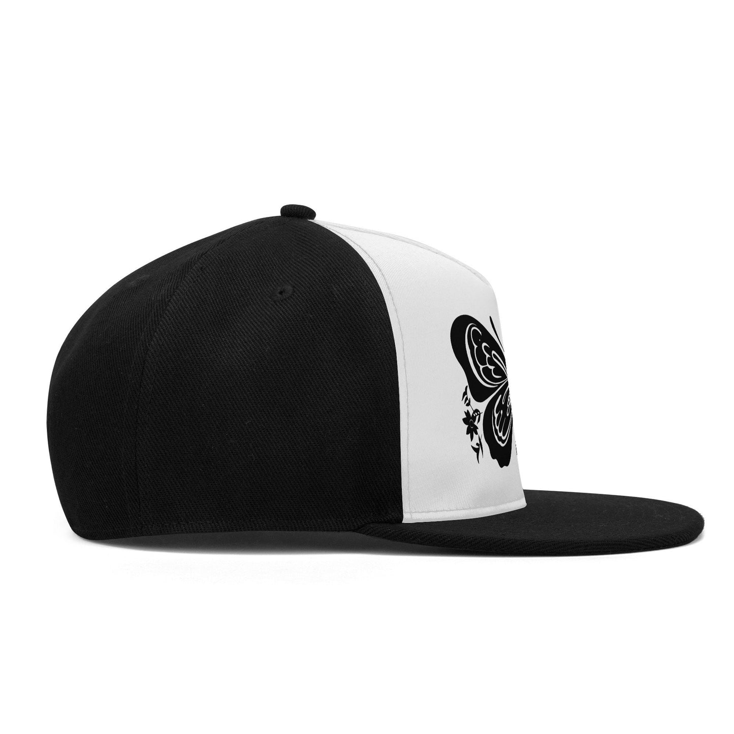 Butterfly Hat - Streetwear Hat - Black and White - Front Printing Casual Hip-hop Hats