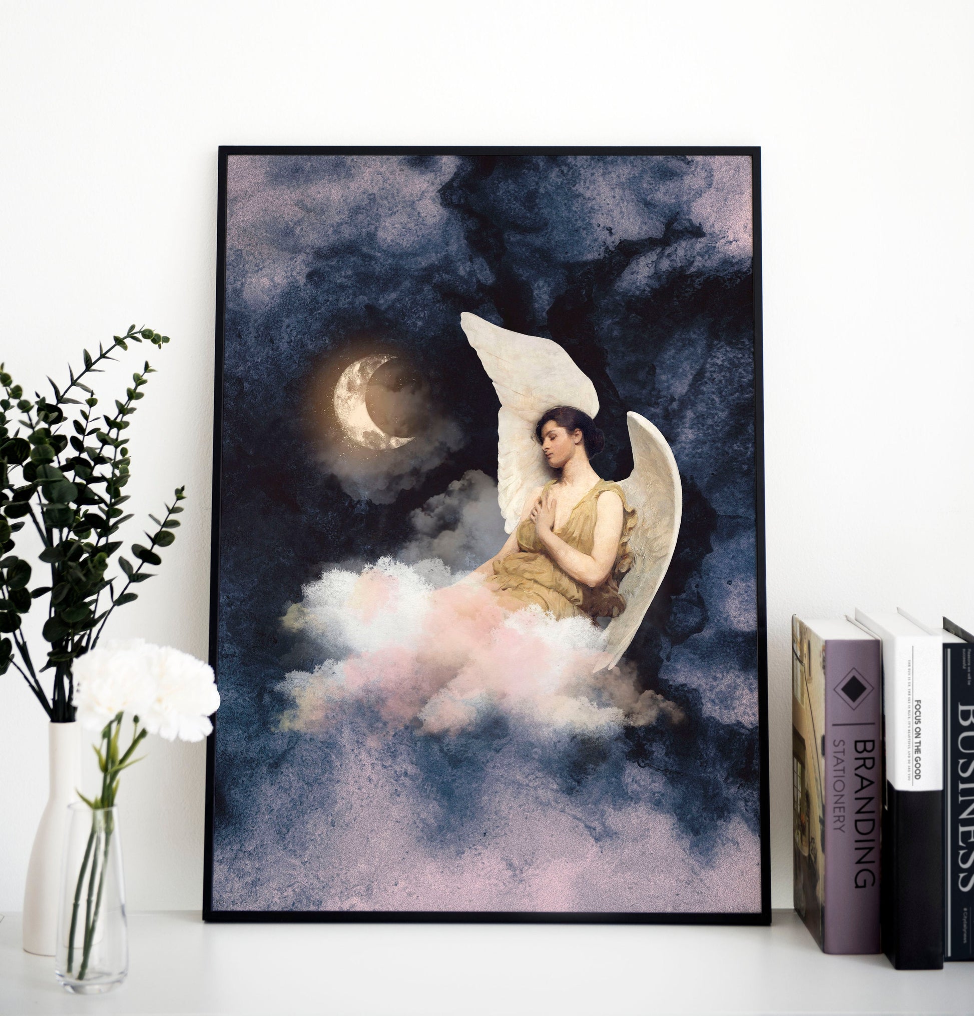 Dreamy Angel Print: Bohemian Goddess Artwork by DesignBohemian