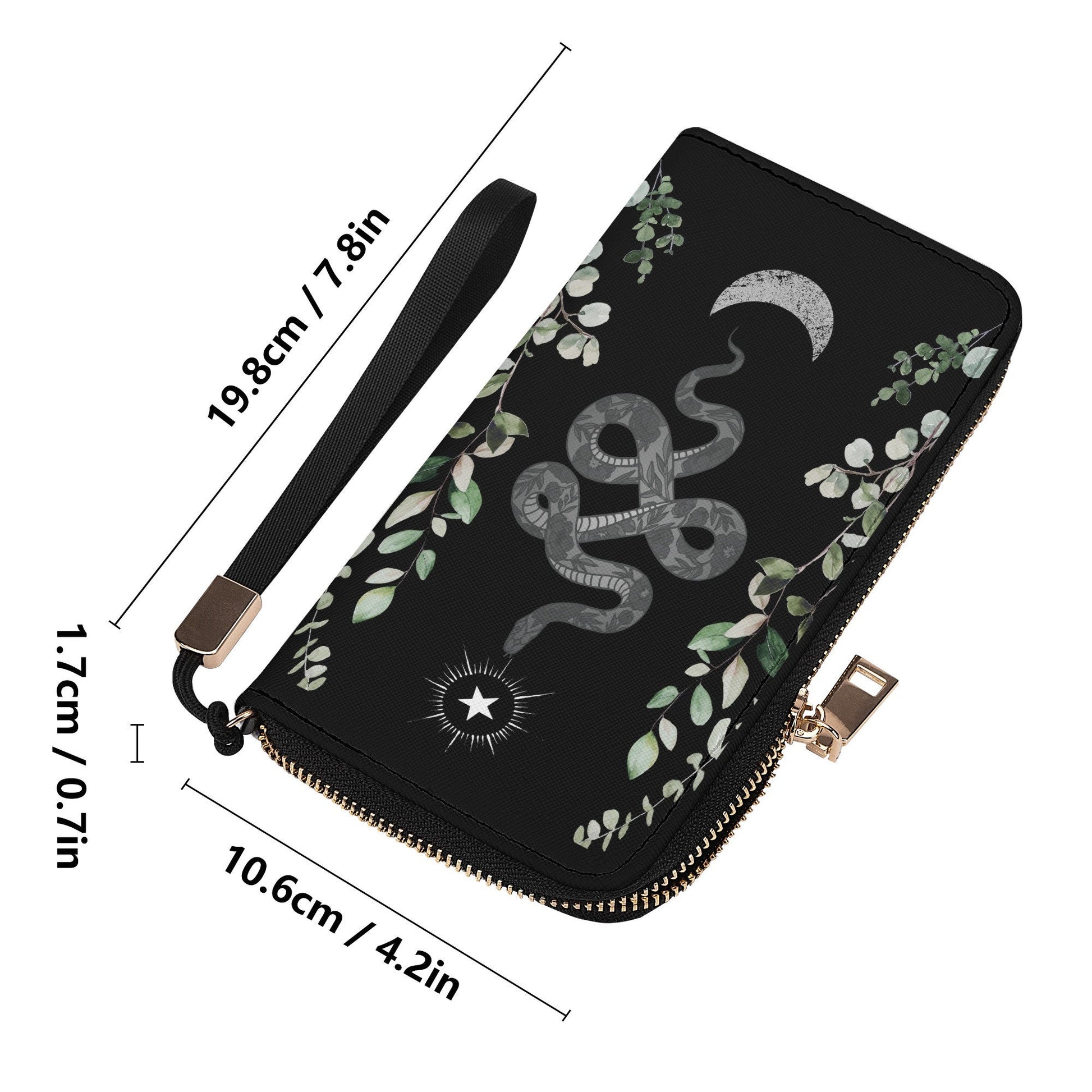Snake Wallet - Casual Clutch Wallet - Slim Wallet - Wristlet Wallet