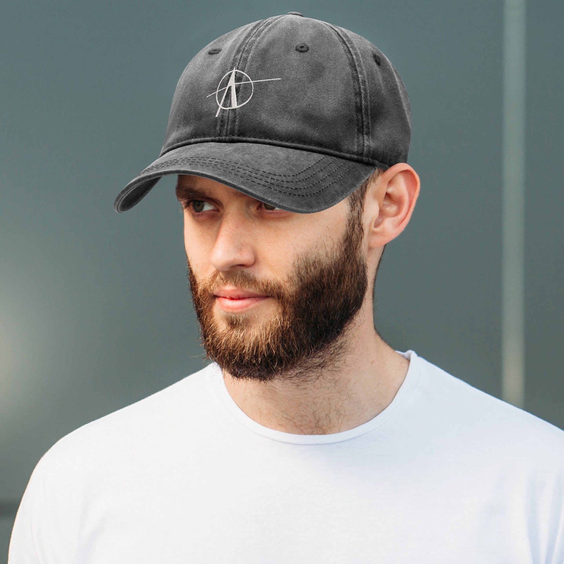 Anarchy Hat - Embroidered Denim Baseball Cap