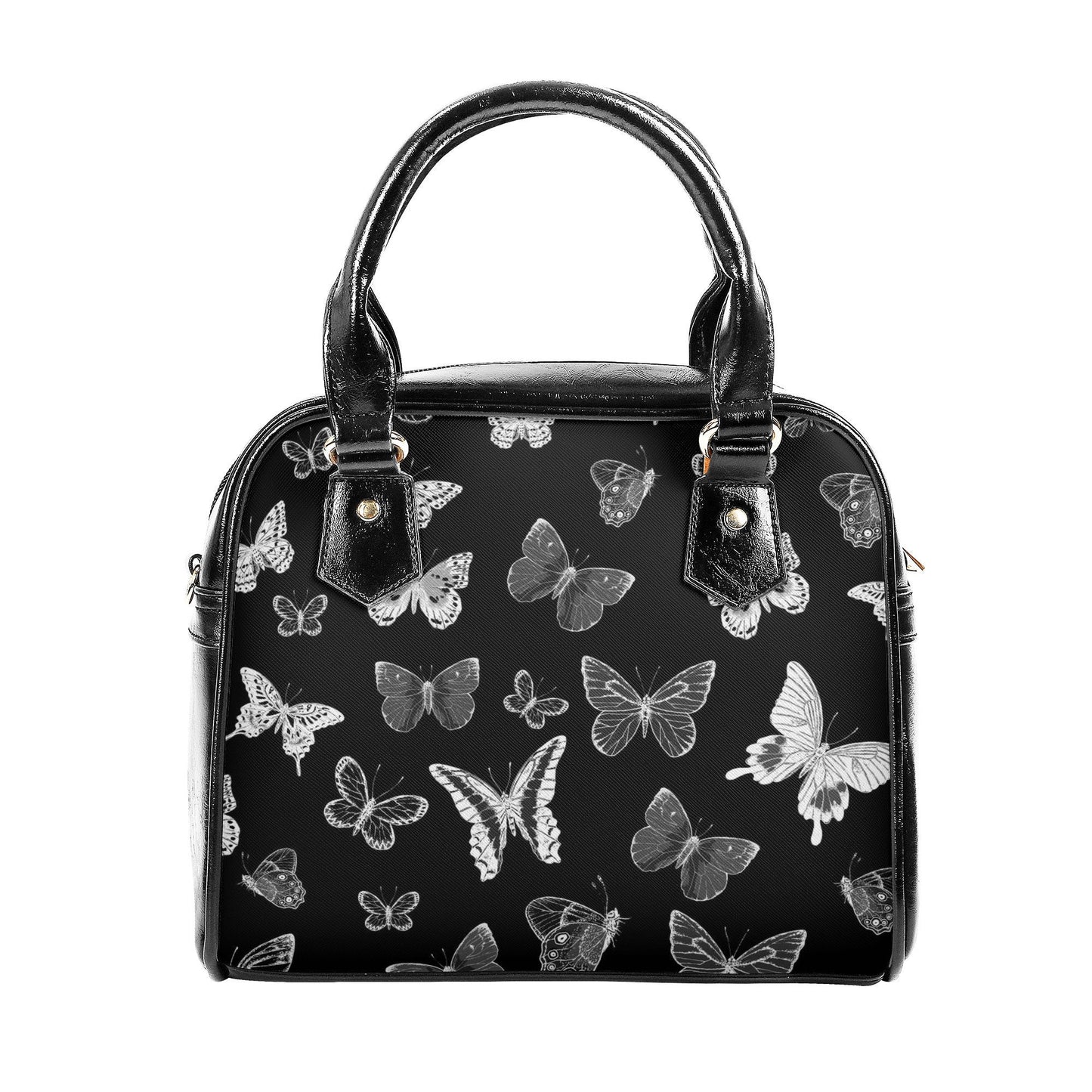 Small Butterfly Handbag - Black Butterflies Bag - Cute Gothic Purse