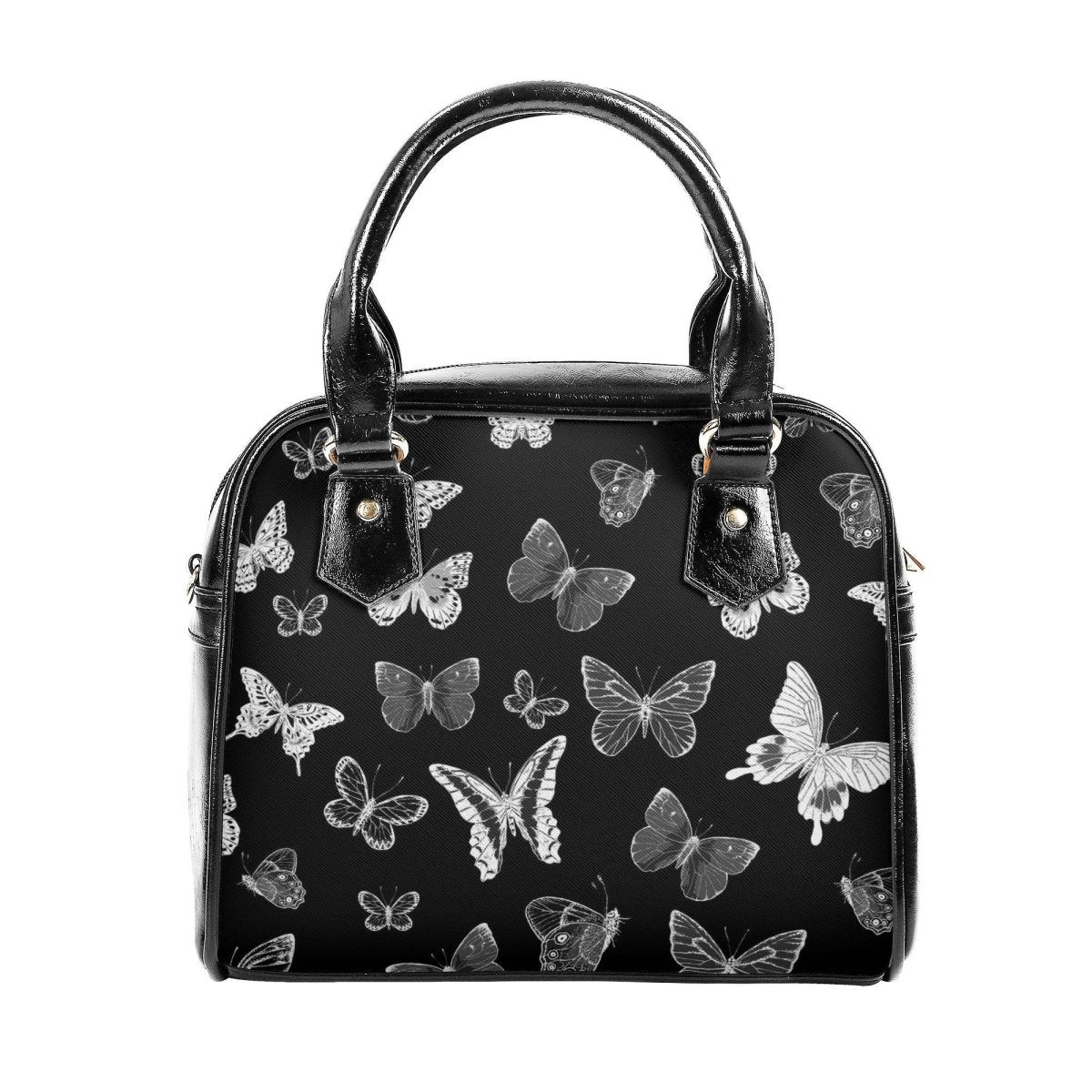 Small Butterfly Handbag - Black Butterflies Bag - Cute Gothic Purse