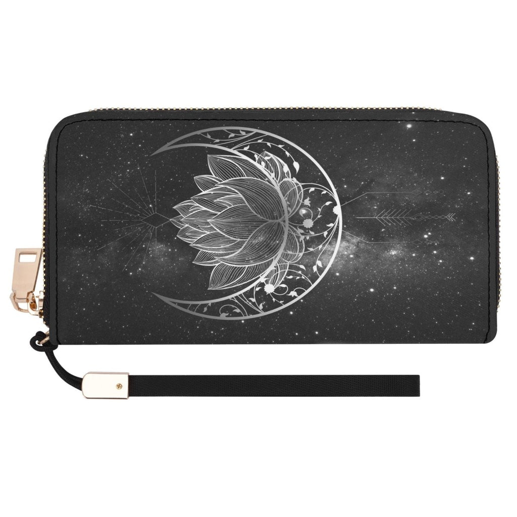 Gothic Moon Wallet - Witchy Purse - Goth Wallet - Wristlet - Casual Clutch Wallet