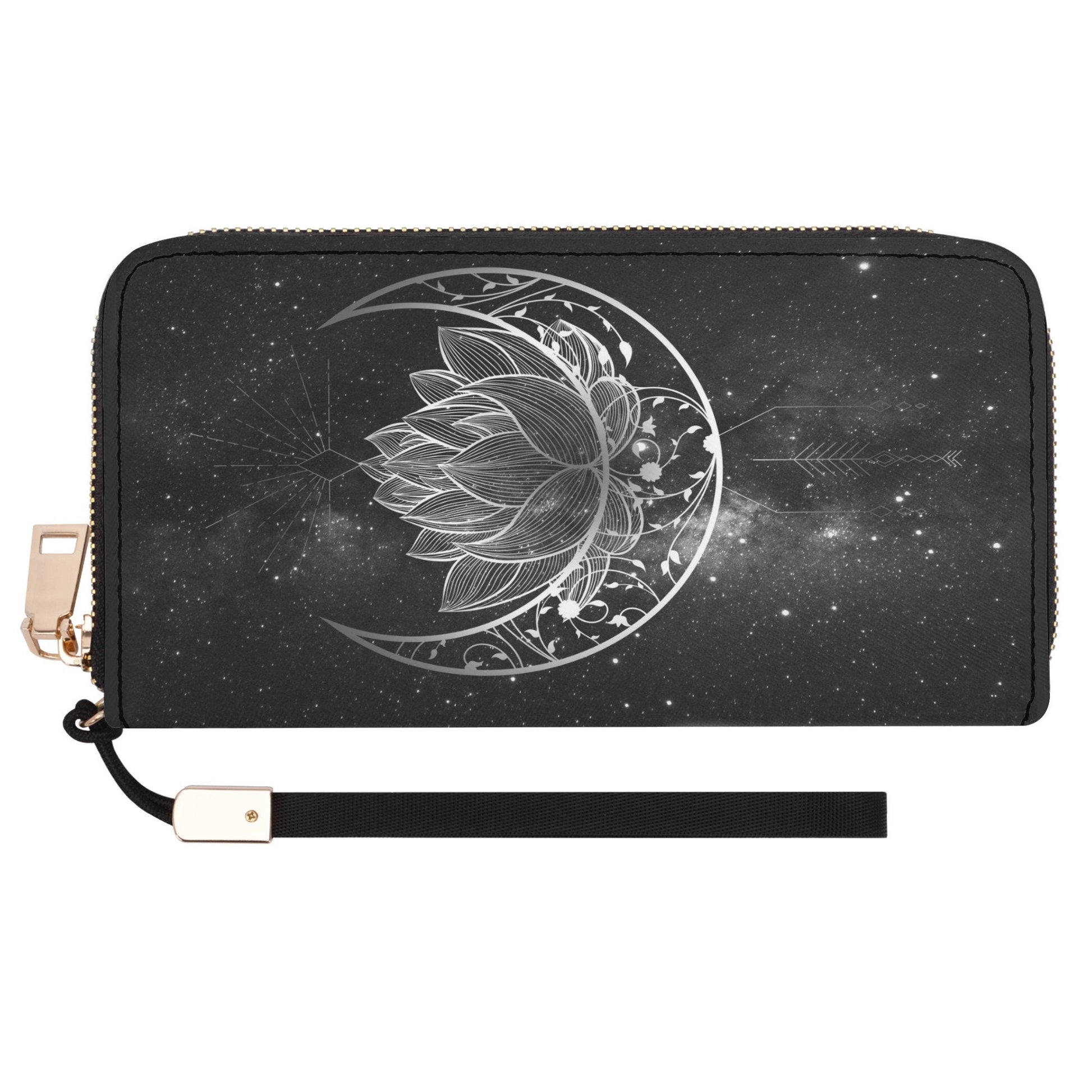 Gothic Moon Wallet - Witchy Purse - Goth Wallet - Wristlet - Casual Clutch Wallet