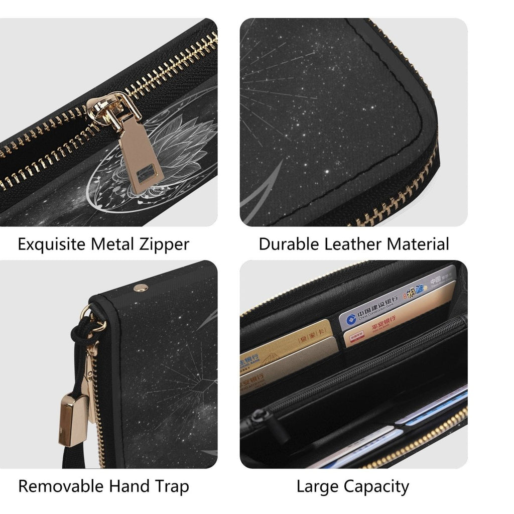 Gothic Moon Wallet - Witchy Purse - Goth Wallet - Wristlet - Casual Clutch Wallet