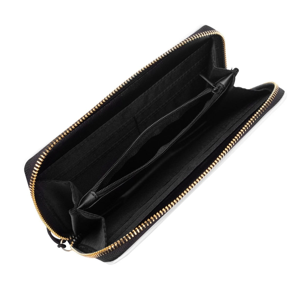 Black Floral Wallet - Milot Designer Vintage - Casual Clutch Nouveau Wallet