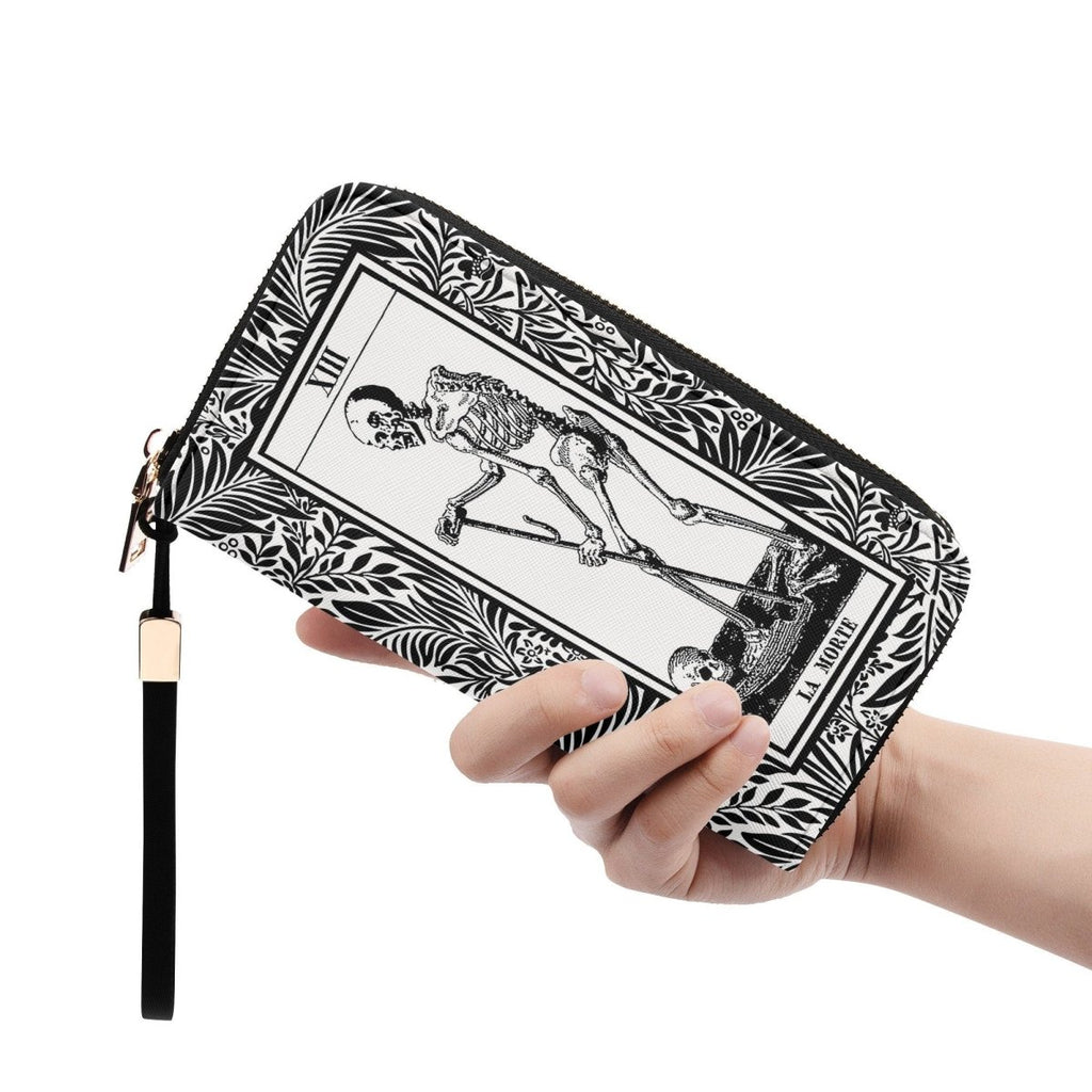 Tarot Wallet - Skeleton - Marsille Tarot - Black White - Casual Clutch Wallet