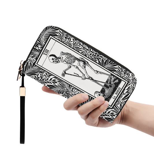 Tarot Wallet - Skeleton - Marsille Tarot - Black White - Casual Clutch Wallet