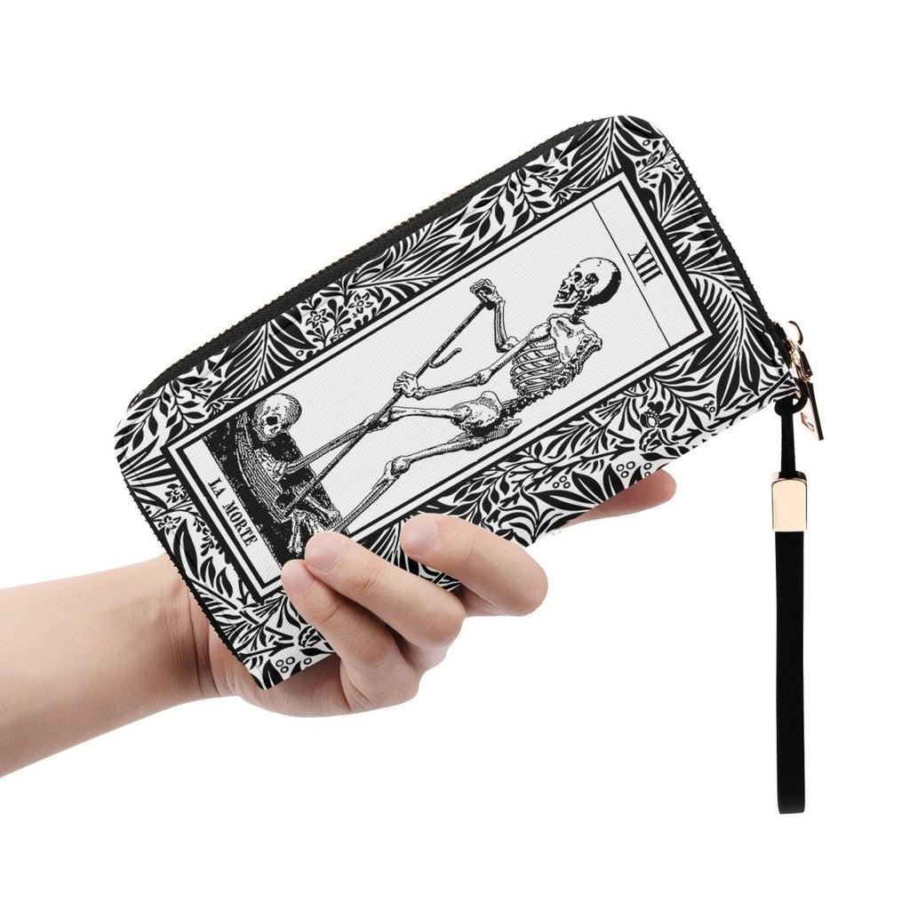 Tarot Wallet - Skeleton - Marsille Tarot - Black White - Casual Clutch Wallet