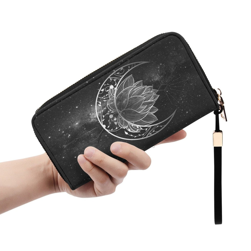 Gothic Moon Wallet - Witchy Purse - Goth Wallet - Wristlet - Casual Clutch Wallet