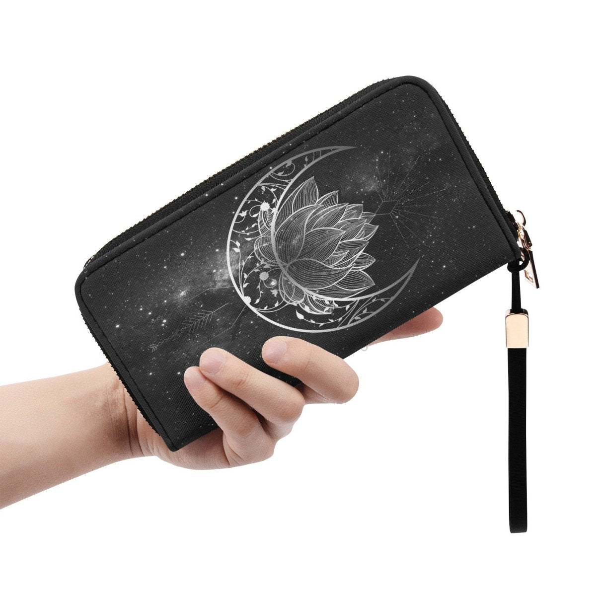 Gothic Moon Wallet - Witchy Purse - Goth Wallet - Wristlet - Casual Clutch Wallet