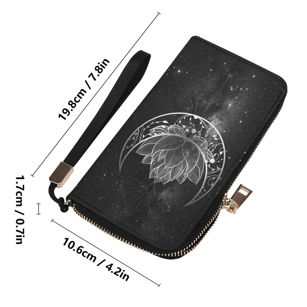 Gothic Moon Wallet - Witchy Purse - Goth Wallet - Wristlet - Casual Clutch Wallet