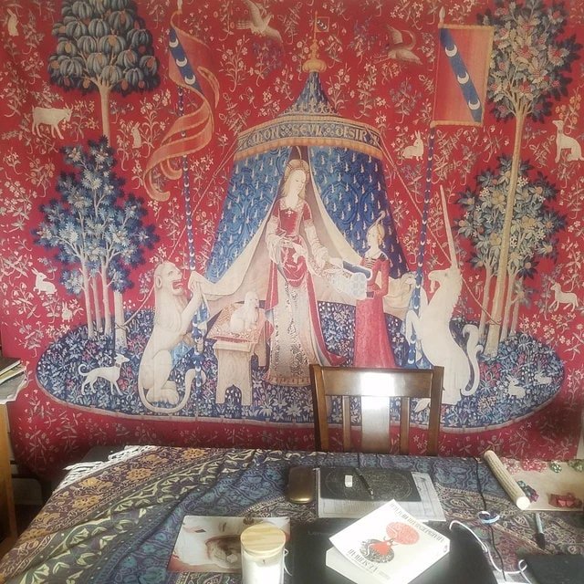 Lady With Unicorn Tapestry (Printed)