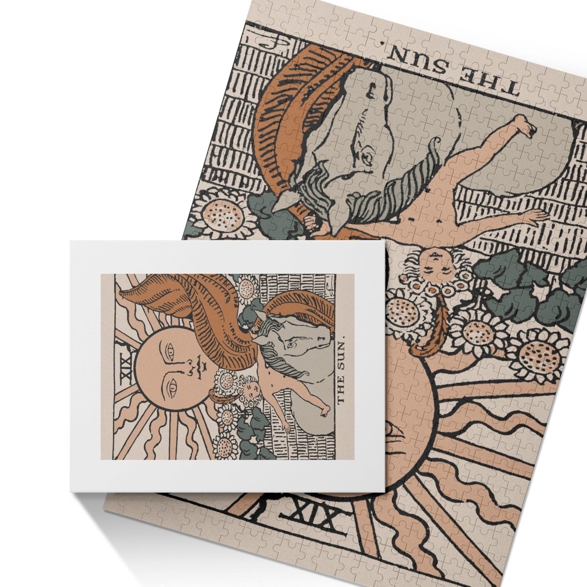 Tarot Puzzle - The Sun Tarot Puzzle - Neutral Puzzel - Picture Puzzle Jigsaw (500 Pcs)