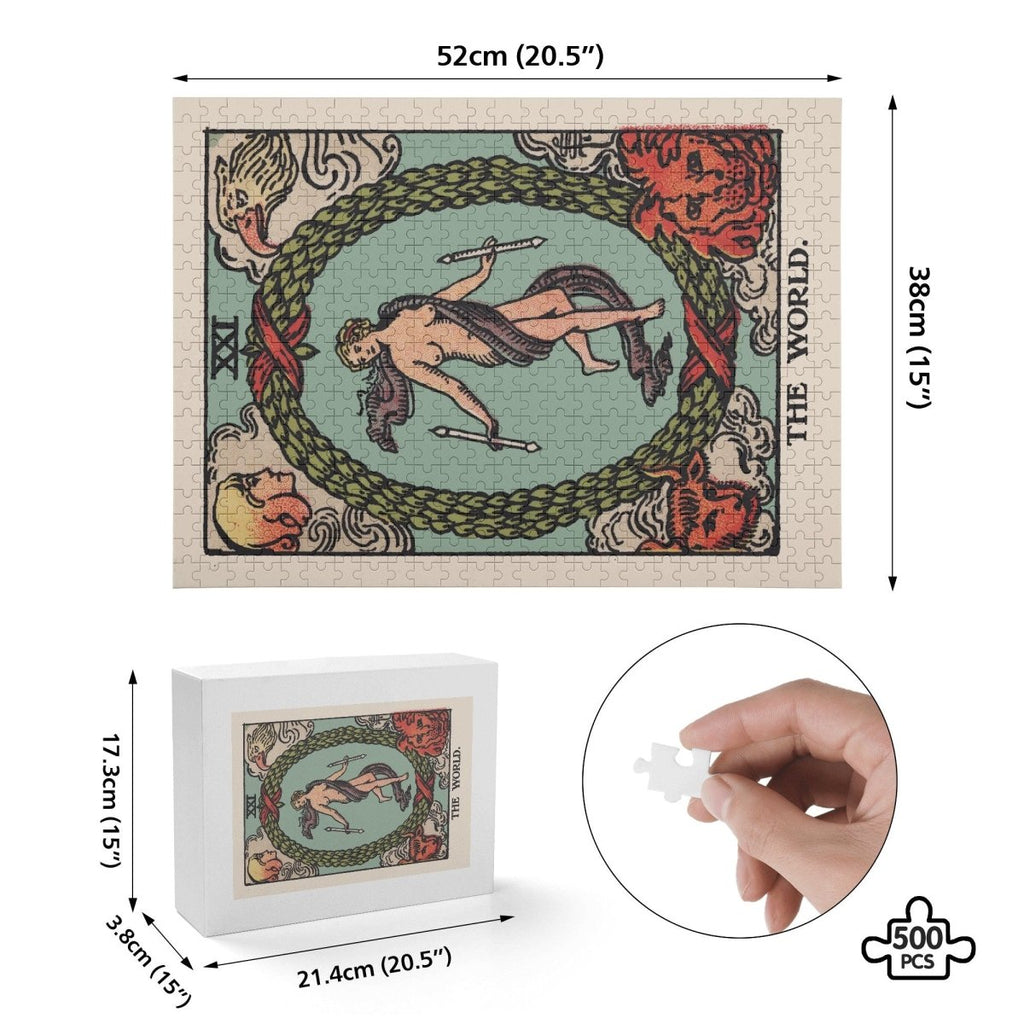 Tarot Puzzle - The World Card - Rider Waite- Picture Puzzle Jigsaw (500 Pcs)