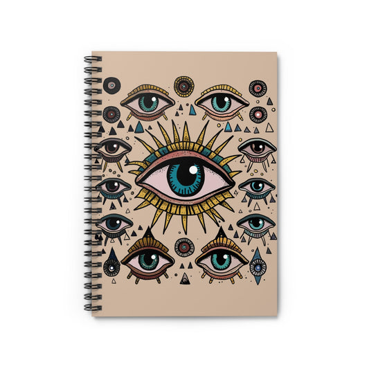 All Seeing Eye Spiral Notebook - Ruled Line - Diary - Evil Eye Journal