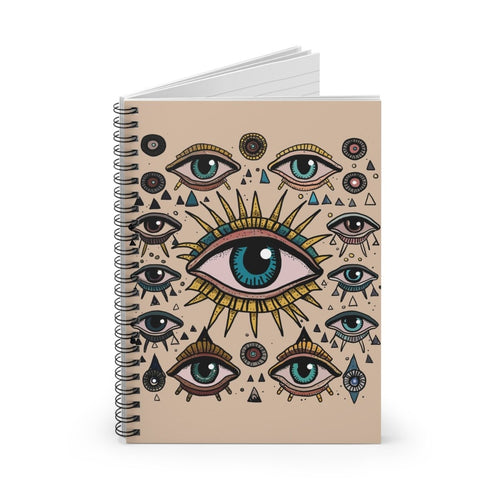 All Seeing Eye Spiral Notebook - Ruled Line - Diary - Evil Eye Journal