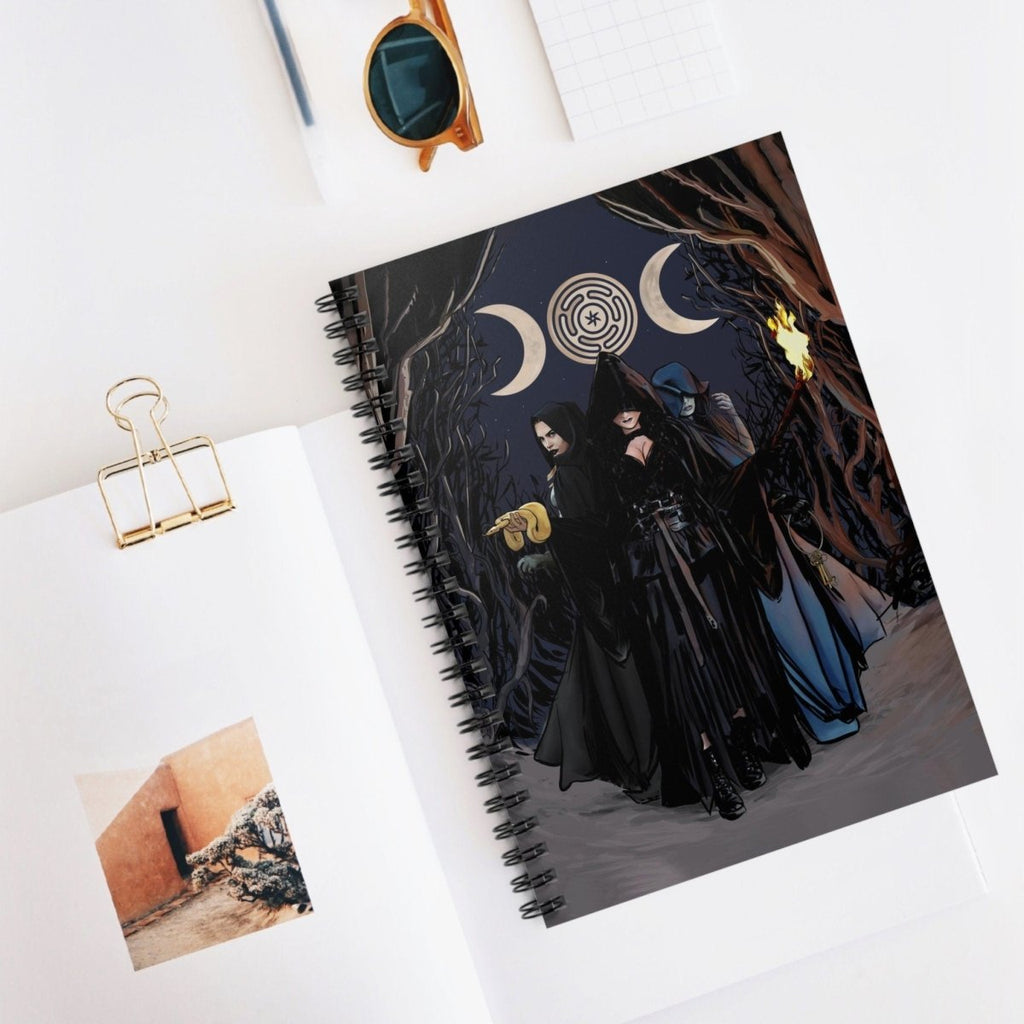 Hecate Notebook - Goddess Journal - Spiral Notebook - Ruled Line