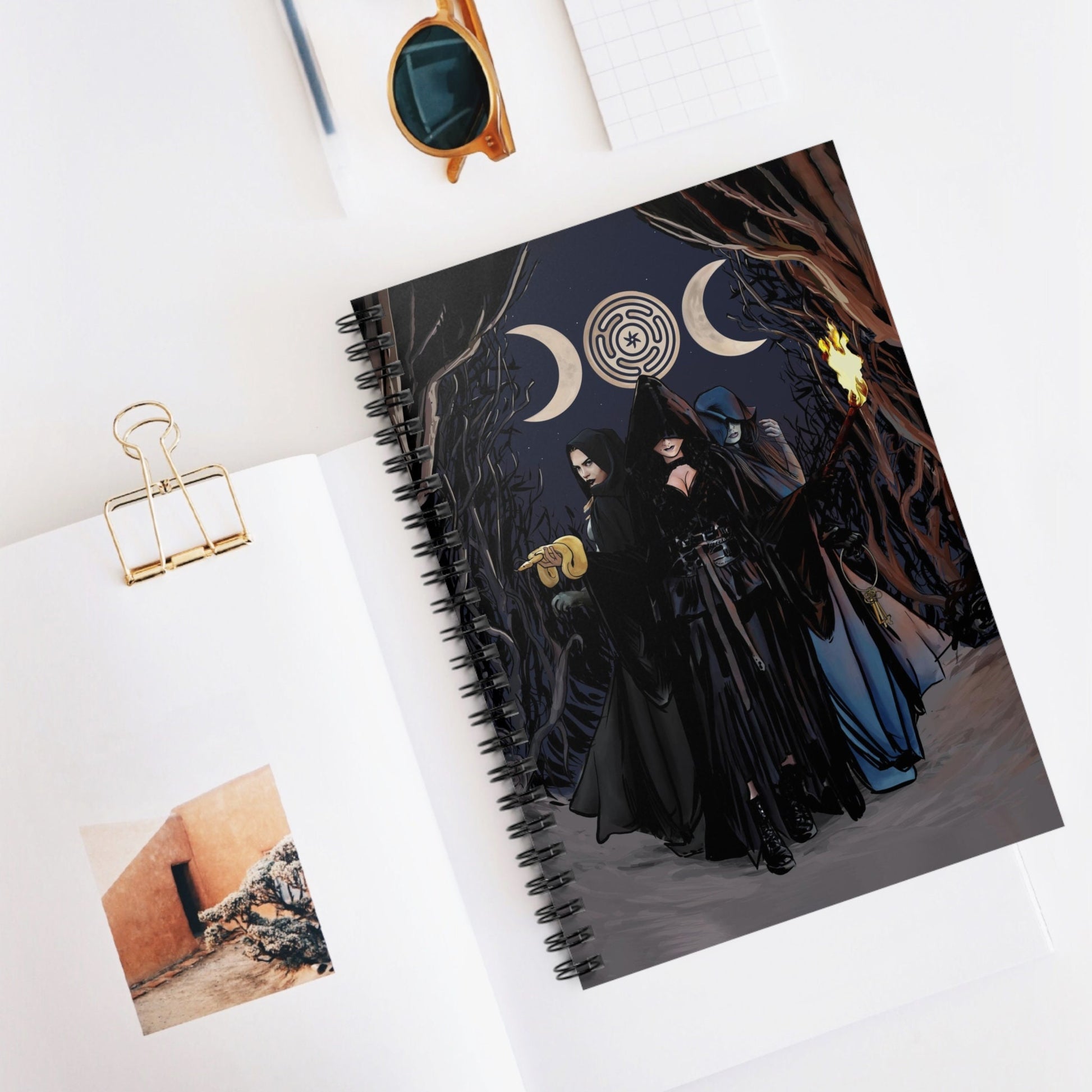 Hecate Notebook - Goddess Journal - Spiral Notebook - Ruled Line