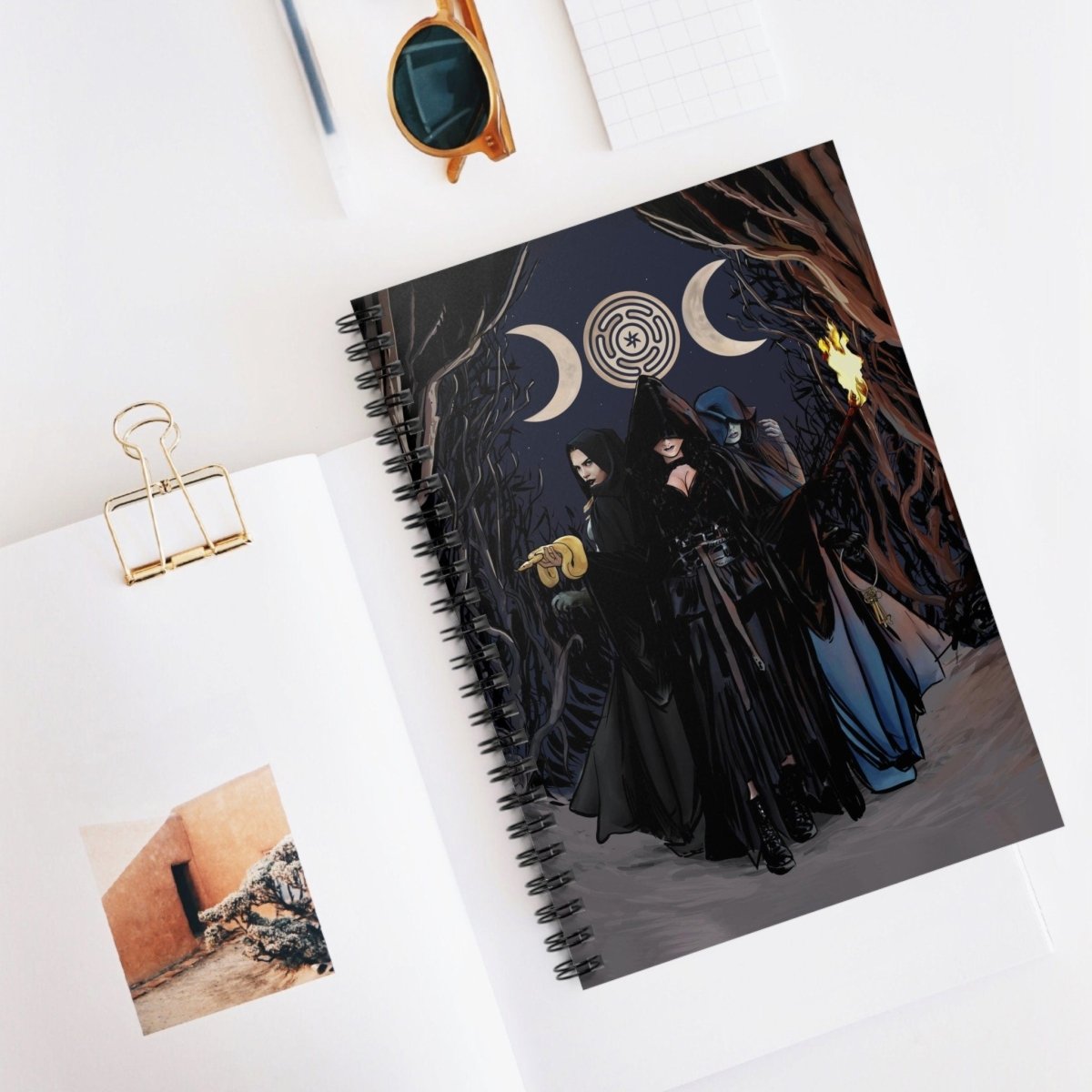 Hecate Notebook - Goddess Journal - Spiral Notebook - Ruled Line