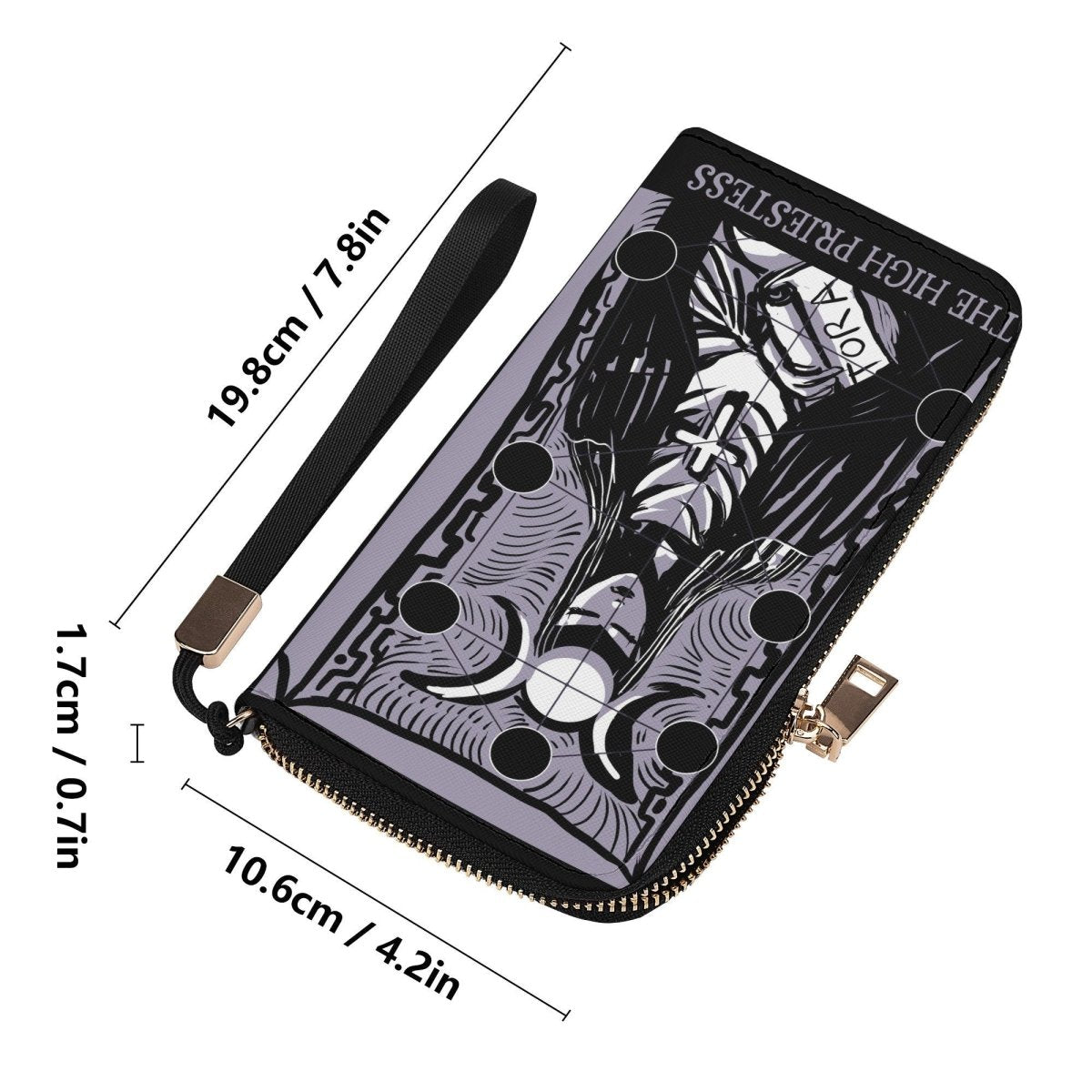 Purple Tarot Wallet - The High Priestess - Purple Casual Clutch Wallet - Pastel Goth