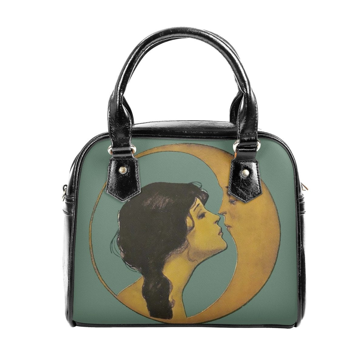 Woman and Moon Purse - Vintage Bag - Shoulder Handbag