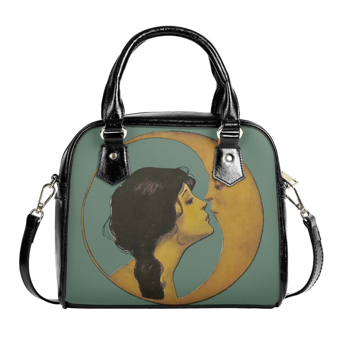 Woman and Moon Purse - Vintage Bag - Shoulder Handbag