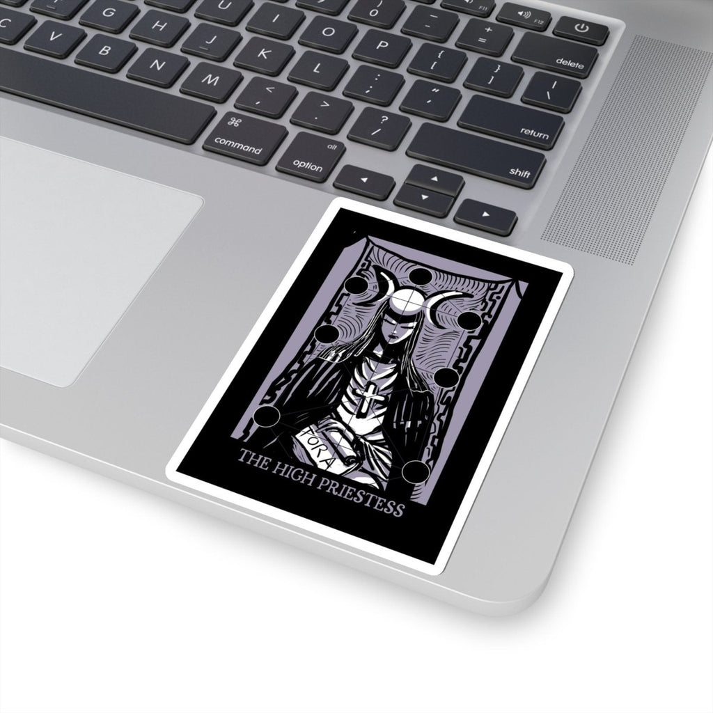 Tarot Sticker - High Priestess Card - Vinyl Tarot Sticker - Kiss-Cut Stickers