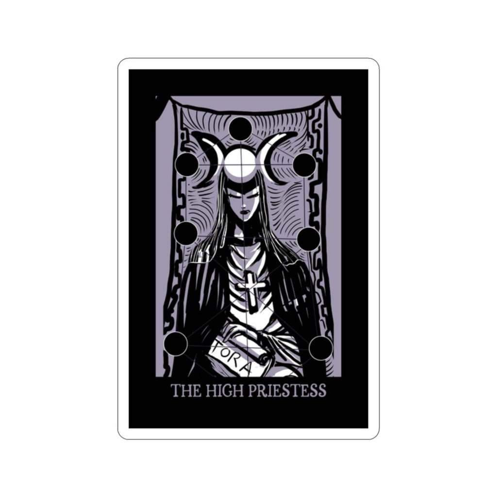 Tarot Sticker - High Priestess Card - Vinyl Tarot Sticker - Kiss-Cut Stickers