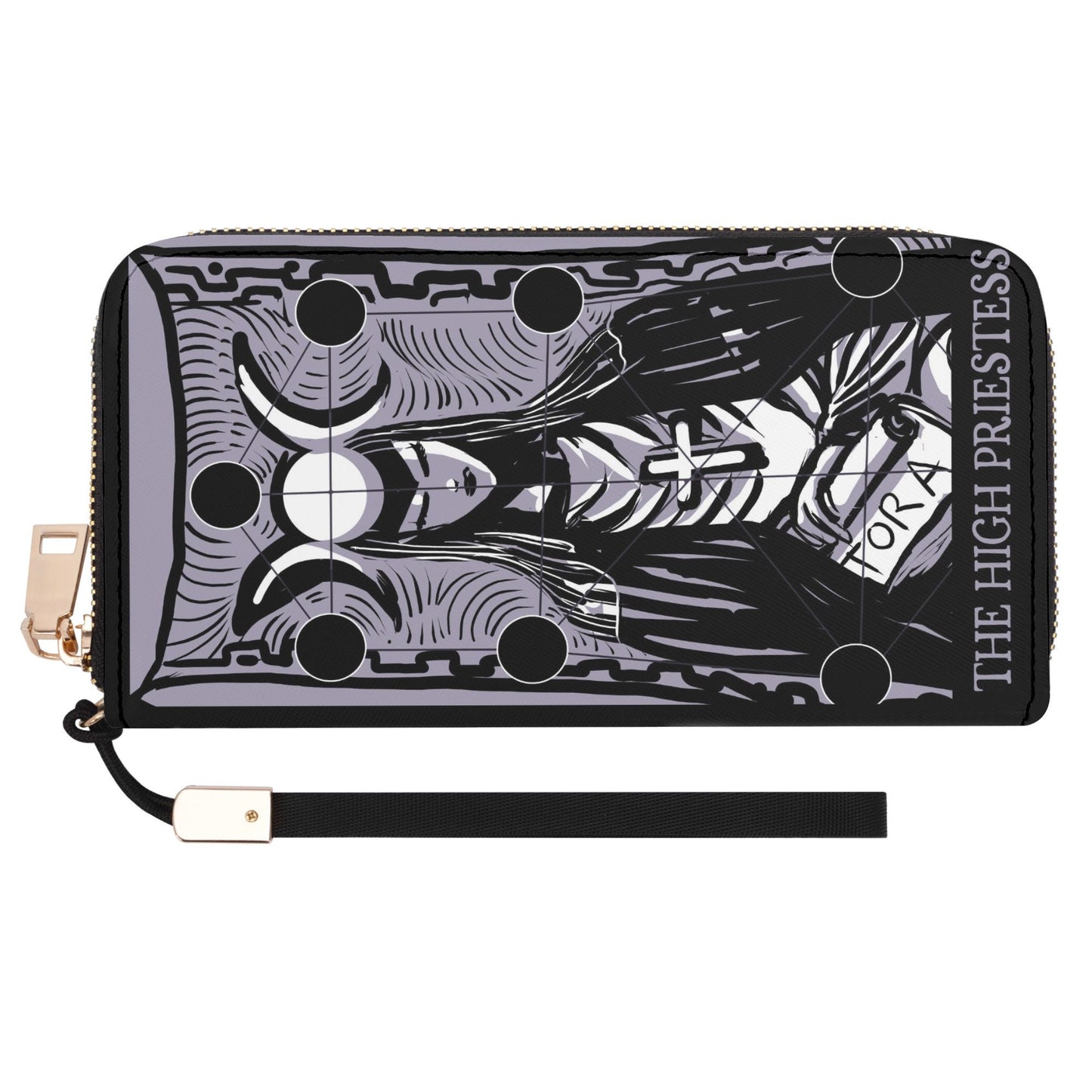 Purple Tarot Wallet - The High Priestess - Purple Casual Clutch Wallet - Pastel Goth