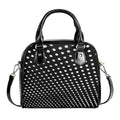 Polka Dot Purse - Abstract Handbag - Black Purse - Faux Leather - Geometric Print