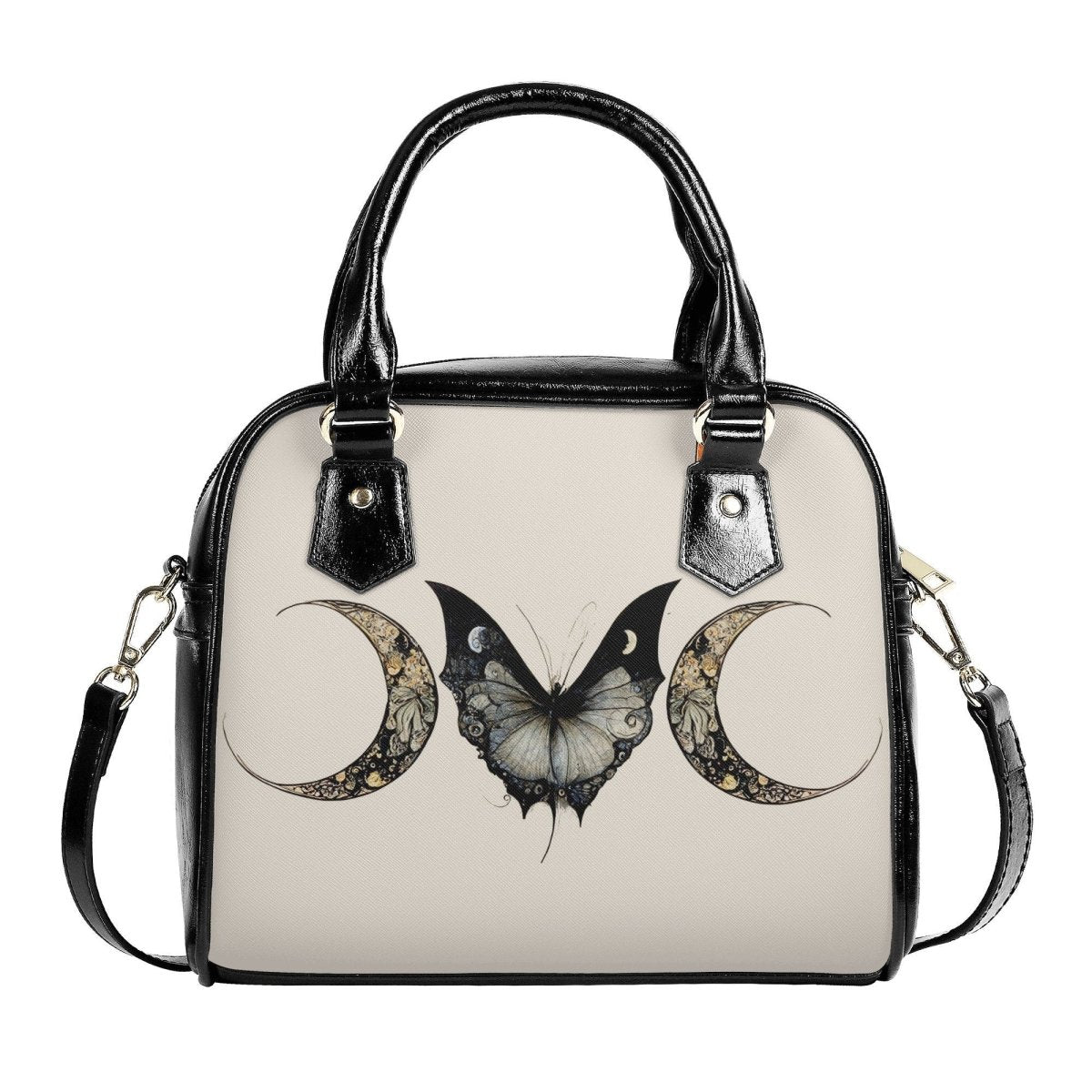 Goth Butterfly Handbag - Dark Cottagecore Purse - Dark Academia Shoulder Handbag