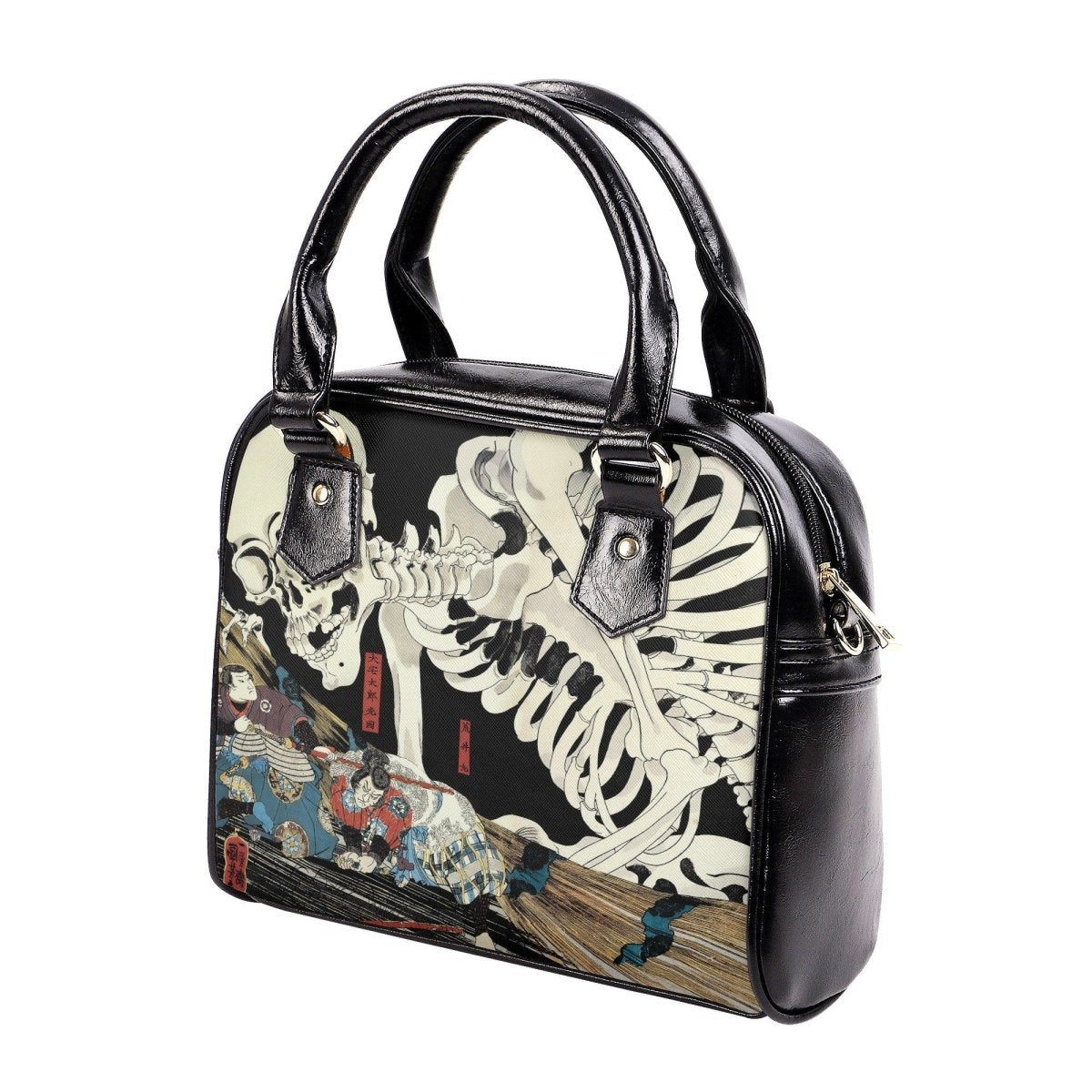 Japanese Art Handbag - Vintage - Skeleton Witch Shoulder Handbag