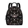 Small Goth Backpack - Black and Pink Travel Bag - Witchy Gothic Bag - Mini Backpack