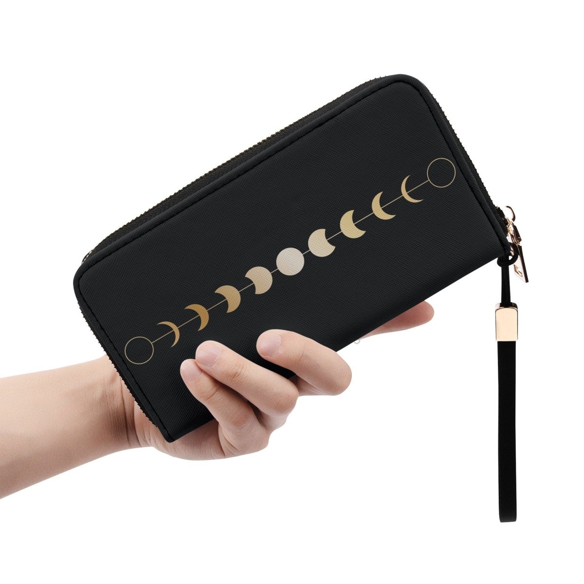 Gold Moon Phase Wallet - Boho Clutch Wallet -