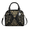 Art Nouveau Handbag - Black and Gold Vintage Style Purse - Shoulder Handbag
