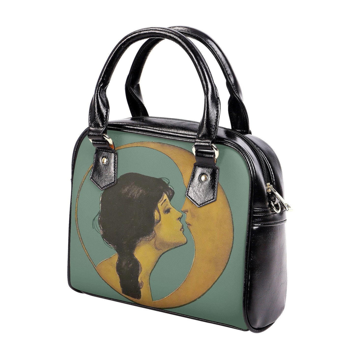 Woman and Moon Purse - Vintage Bag - Shoulder Handbag