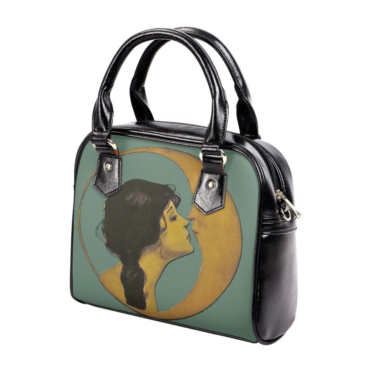 Woman and Moon Purse - Vintage Bag - Shoulder Handbag