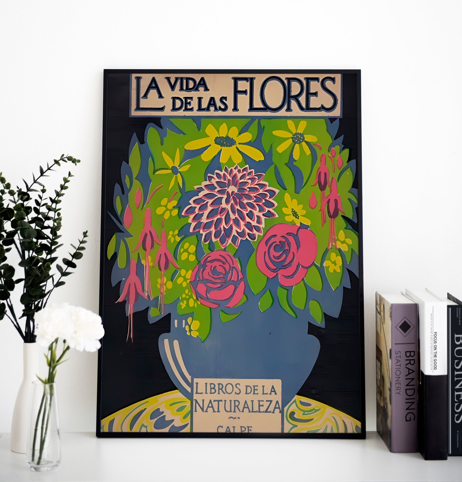 Floral Art Nouveau Cover - Vintage Book Cover Print - Art Nouveau Poster - Flores - Floral Print Bohemian Print by DesignBohemian
