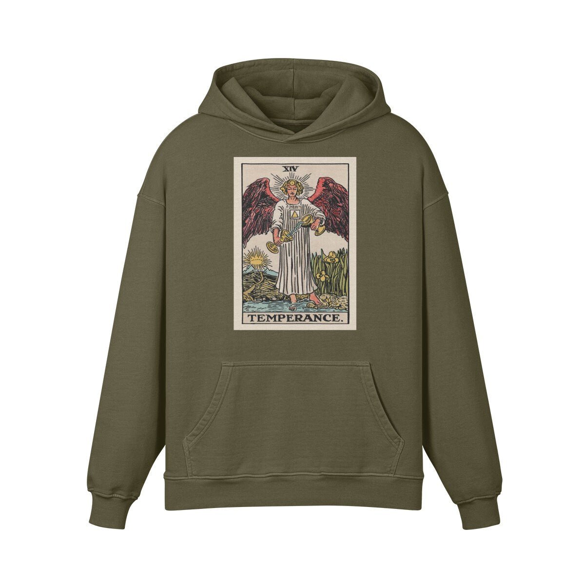 Vintage Tarot Hoodie - Temperance Tarot Sweatshirt - Witchy Hoodie