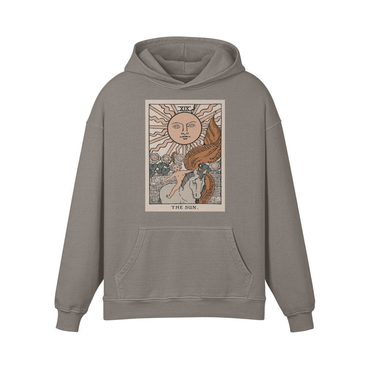 Vintage Tarot Hoodie - Tarot Sweatshirt - The Sun Tarot Card Sweater