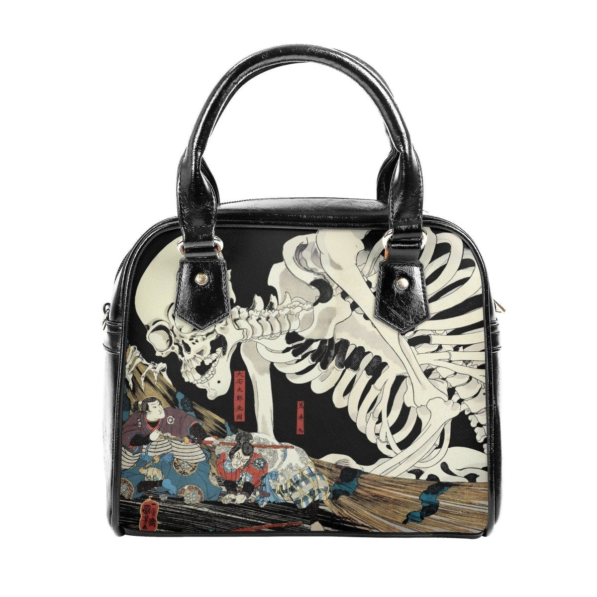 Japanese Art Handbag - Vintage - Skeleton Witch Shoulder Handbag